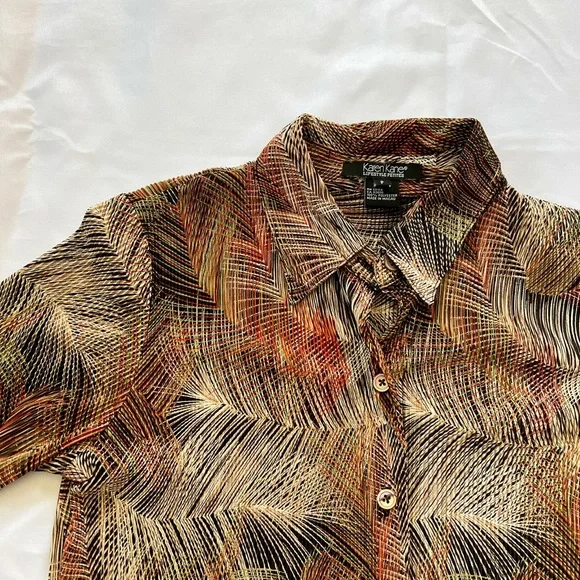 Y2K Gold Glam Button Up Blouse • Size Petite/Small 🌟 - Picture 4 of 4